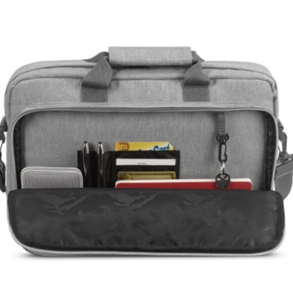 Solo New York RE: New Briefcase Laptop Tote Travel Messenger Bag Gray Unisex - Picture 3 of 14